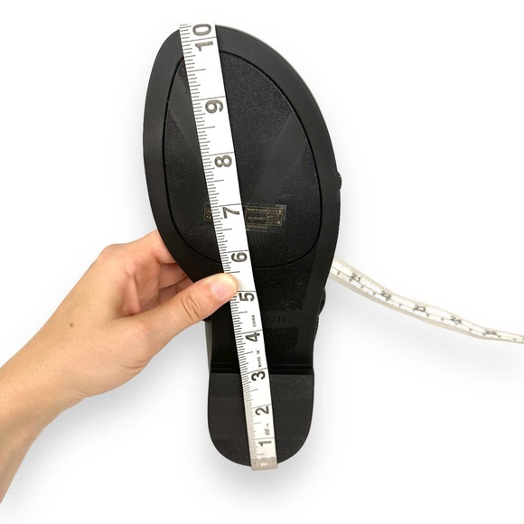 Vionic Prism Sandals Leather Crystal Orthotic Black NWOB Size 7.5M - Picture 11 of 12